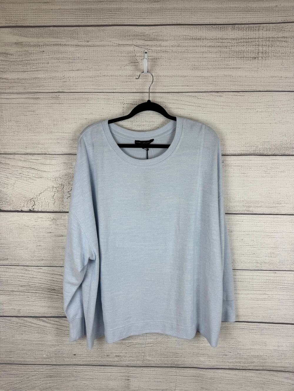 Jane & Delancey Plus Size Light Blue Soft Knit Long Sleeve Top Size 2X